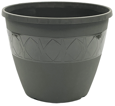 11 Inch Patio Pot Charcoal - 50 per case - Nursery Containers